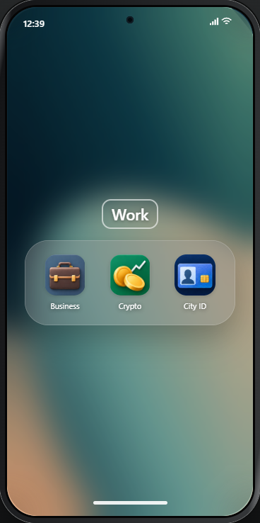 A folder on the Home Screen